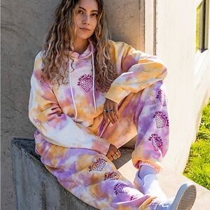 New Girl Order Strawberry Tie-Dye Joggers Size 12